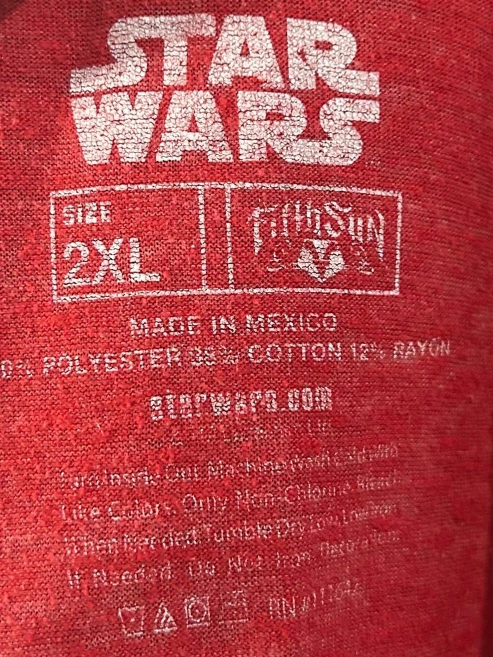 Star Wars Red Tee with Blue Logo - Picture 2 of 2